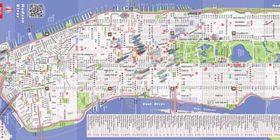 વિગતવાર નકશો મેનહટન ny